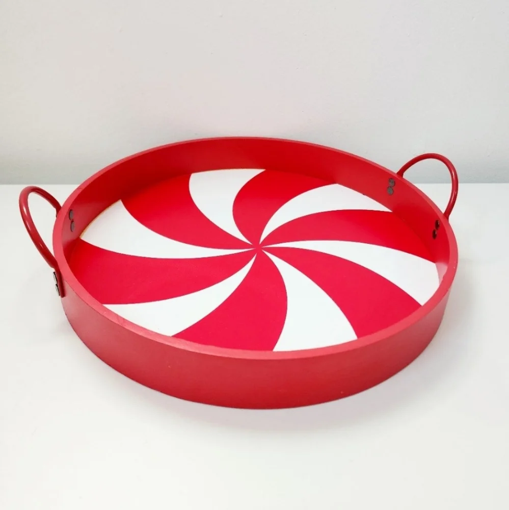 Target Bullseye Playground Christmas 2023 Peppermint Serving Tray